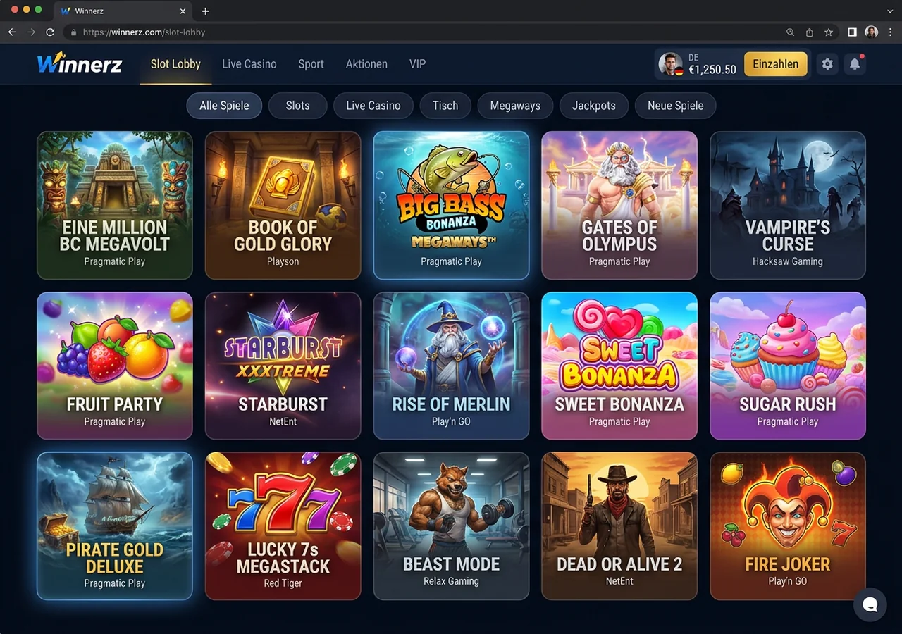 Spielangebot bei Winnerz – Winnerz